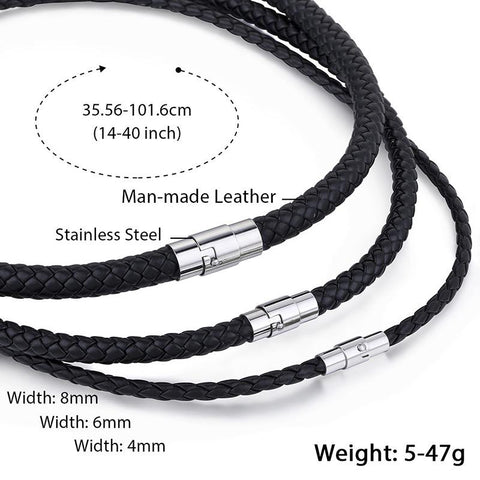 Thin Black Braided Cord Rope Bracelet